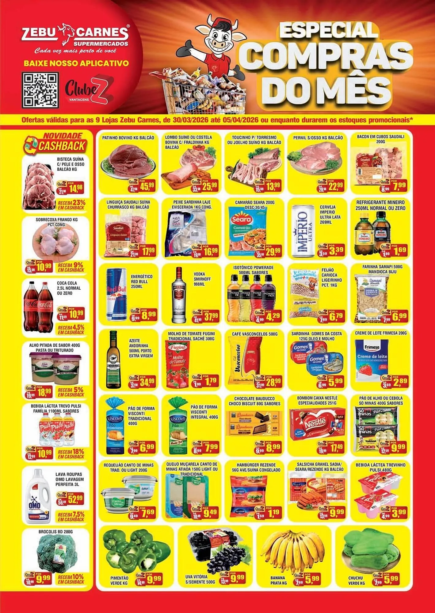 Encarte de Catálogo Zebu Carnes Supermercados 30 de março até 5 de abril 2026 - Pagina 1