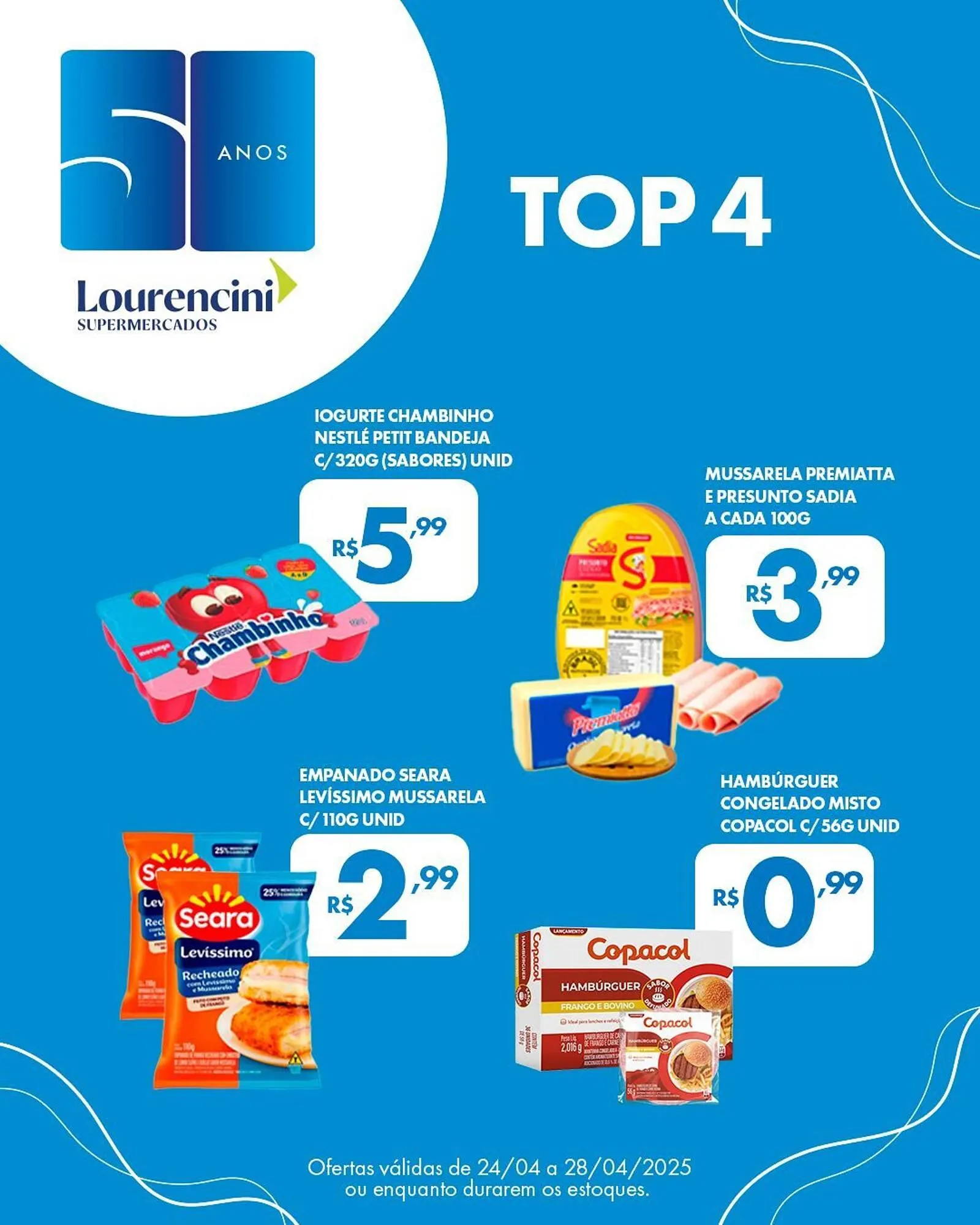 Encarte de Catálogo Lourencini Supermercados 24 de abril até 28 de abril 2025 - Pagina 2
