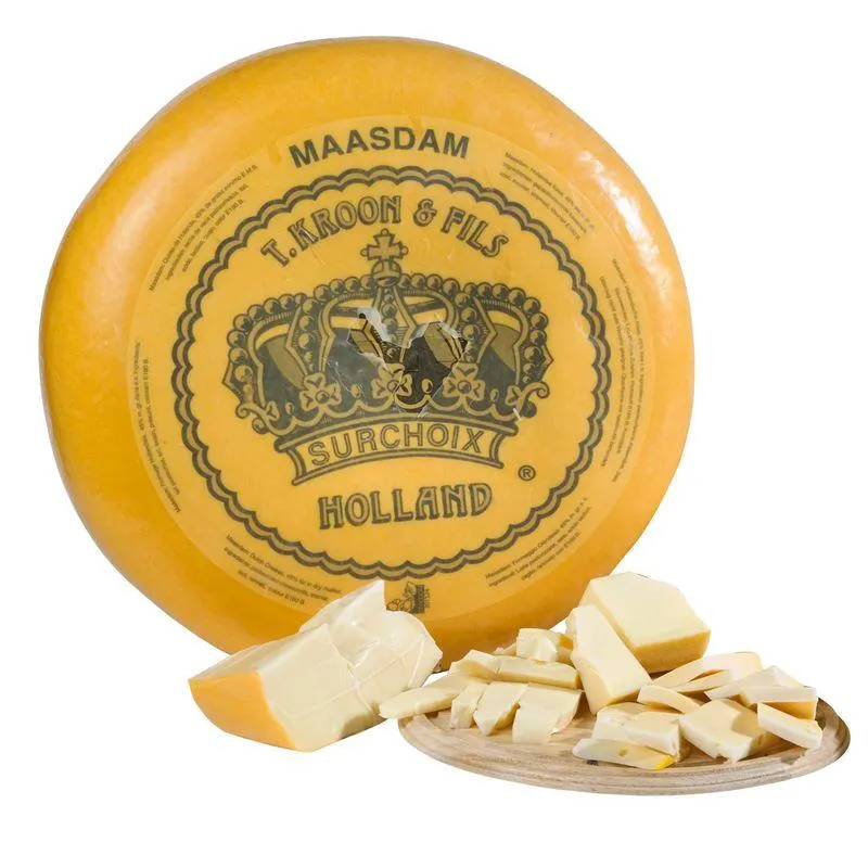 Queijo Holandes Maasdam Kroon Nacon Pedaço