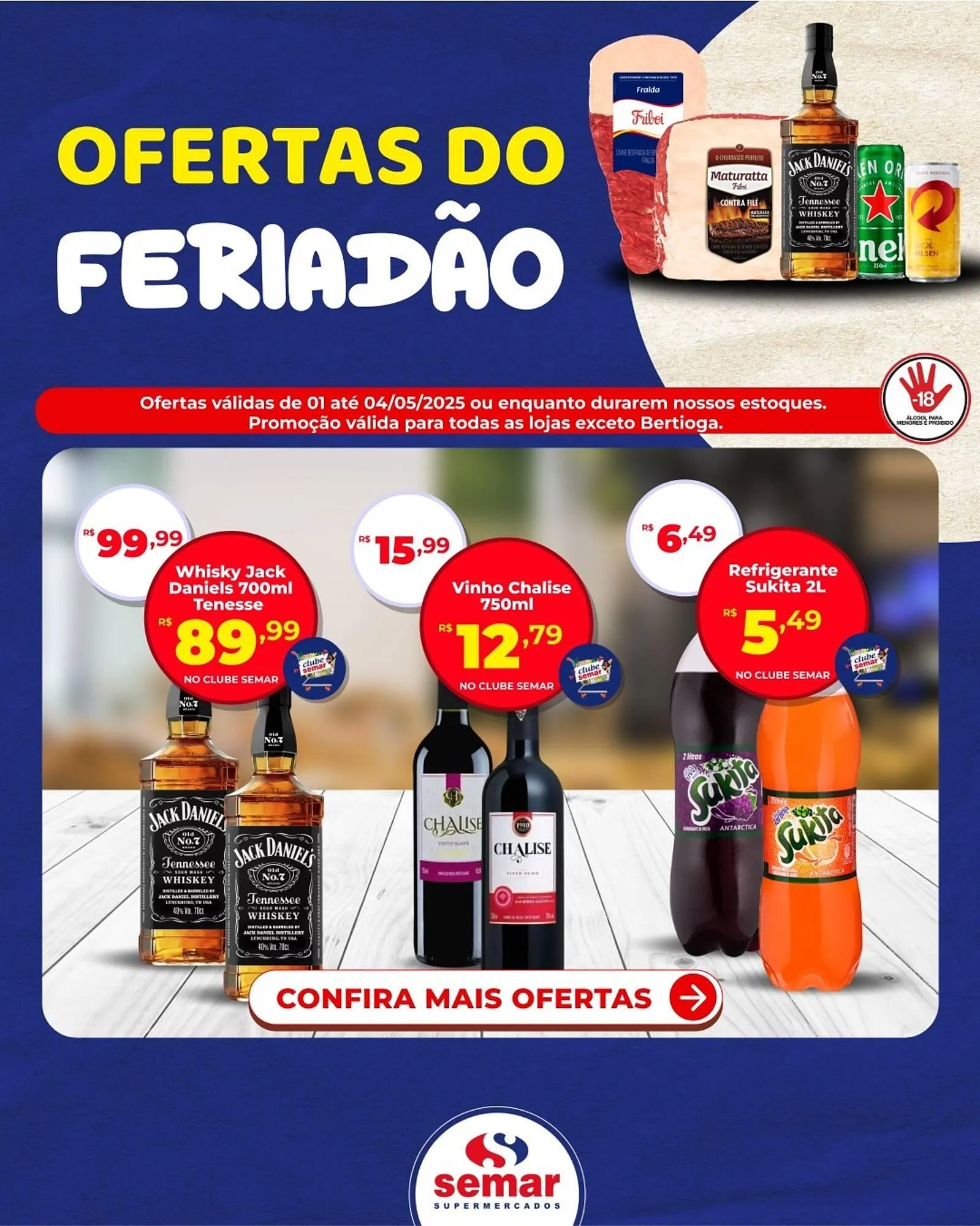 Encarte de Catálogo Semar Supermercado 1 de maio até 4 de maio 2025 - Pagina 1