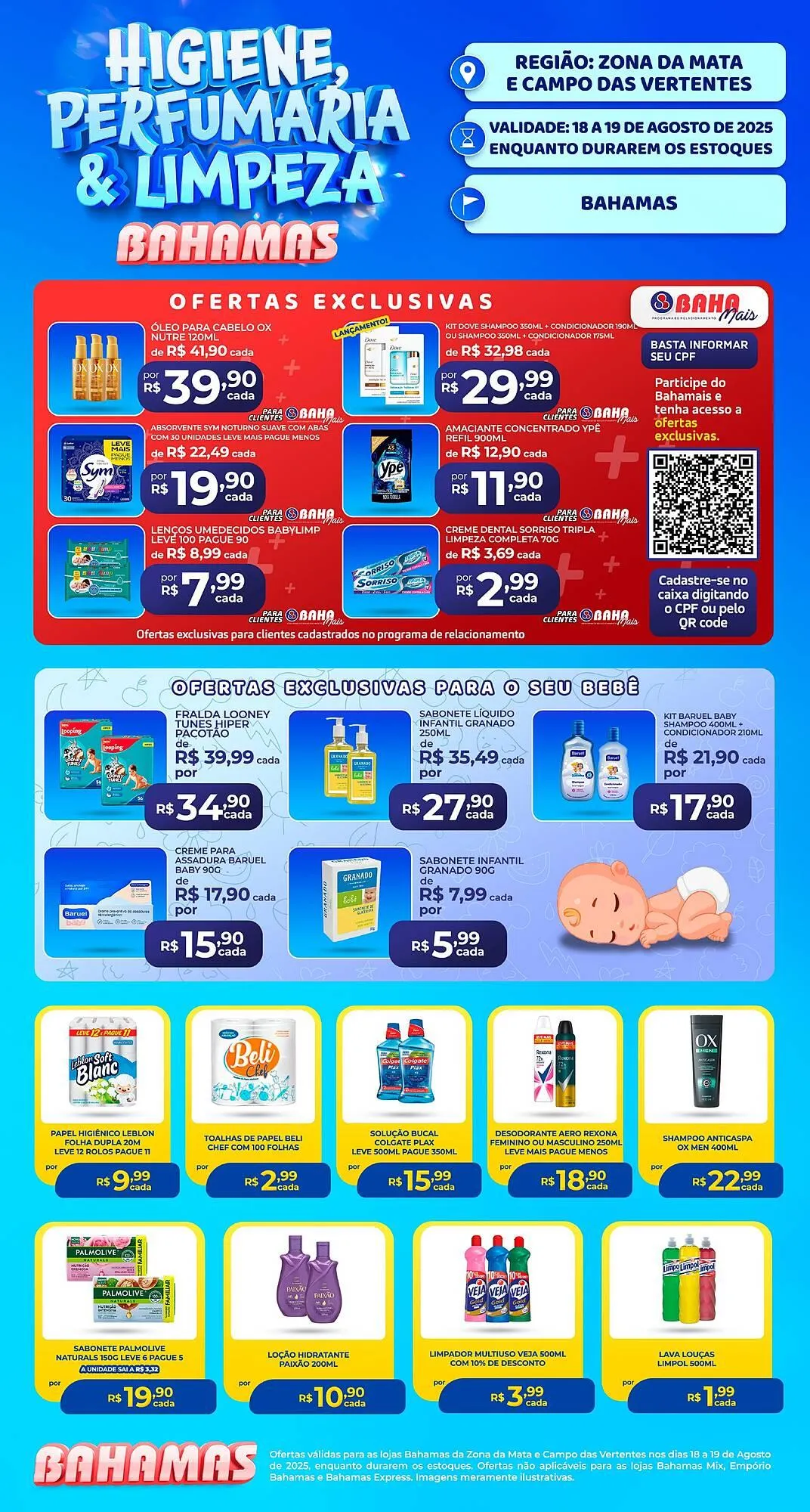 Encarte de Catálogo Bahamas Supermercados 18 de agosto até 19 de agosto 2025 - Pagina 1