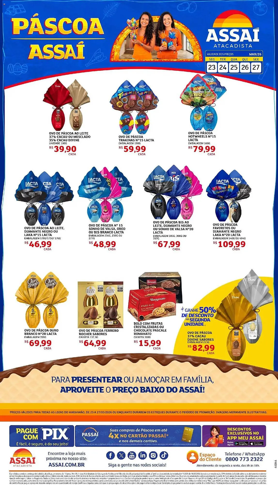 Encarte de Encarte Assaí Atacadista 23 de março até 27 de março 2026 - Pagina 1