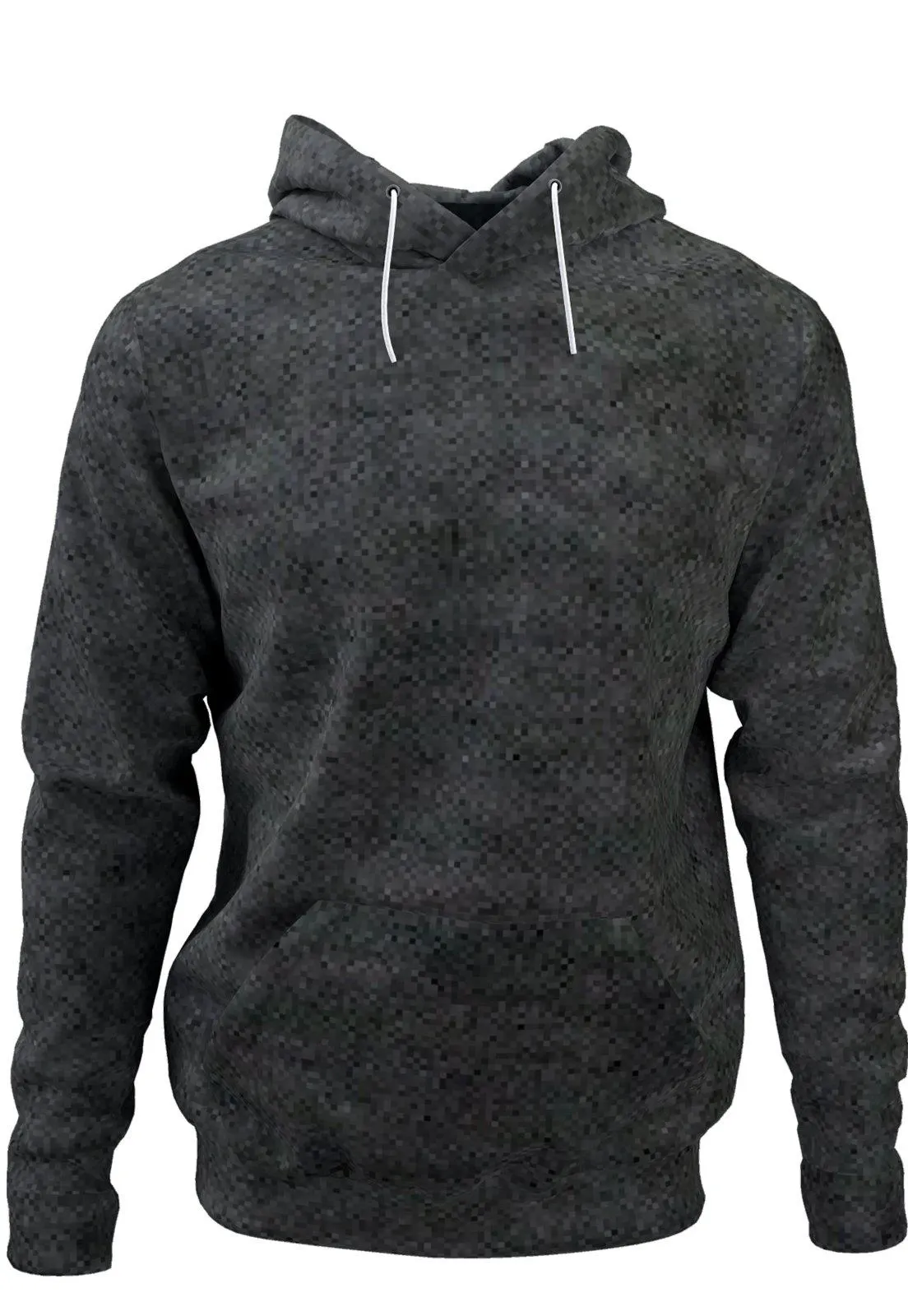 Blusa De Frio Moletom Liso Canguru Com Capuz Felpado Chumbo