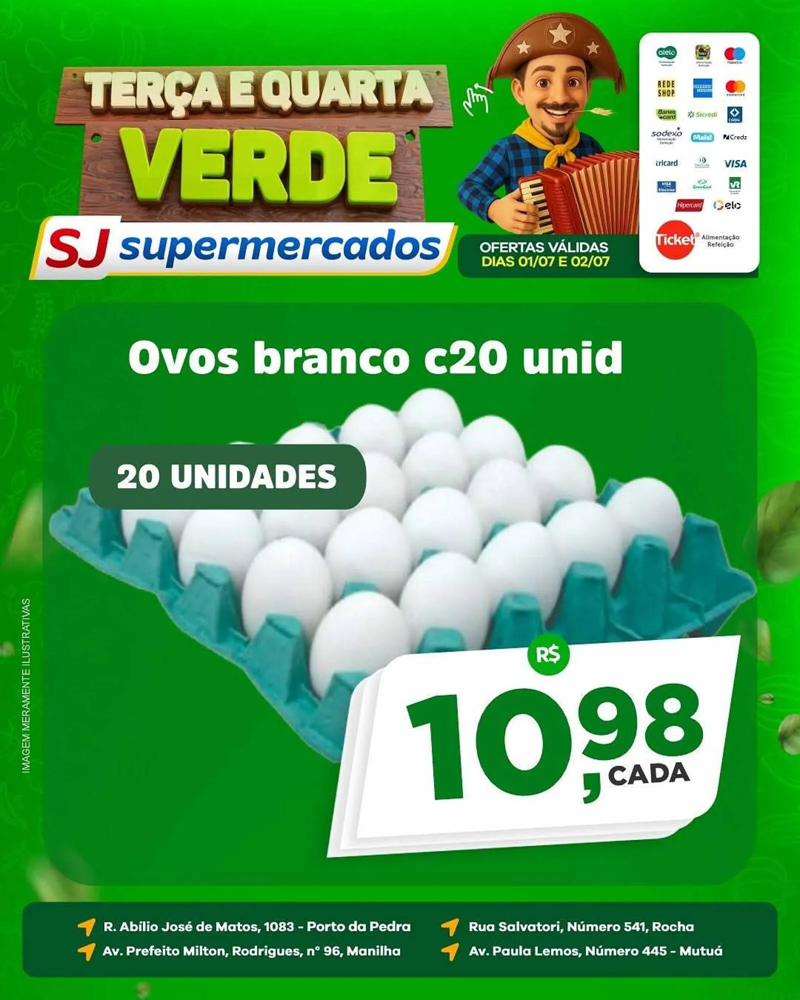Encarte de Catálogo Sj Supermercados 1 de julho até 2 de julho 2025 - Pagina 1