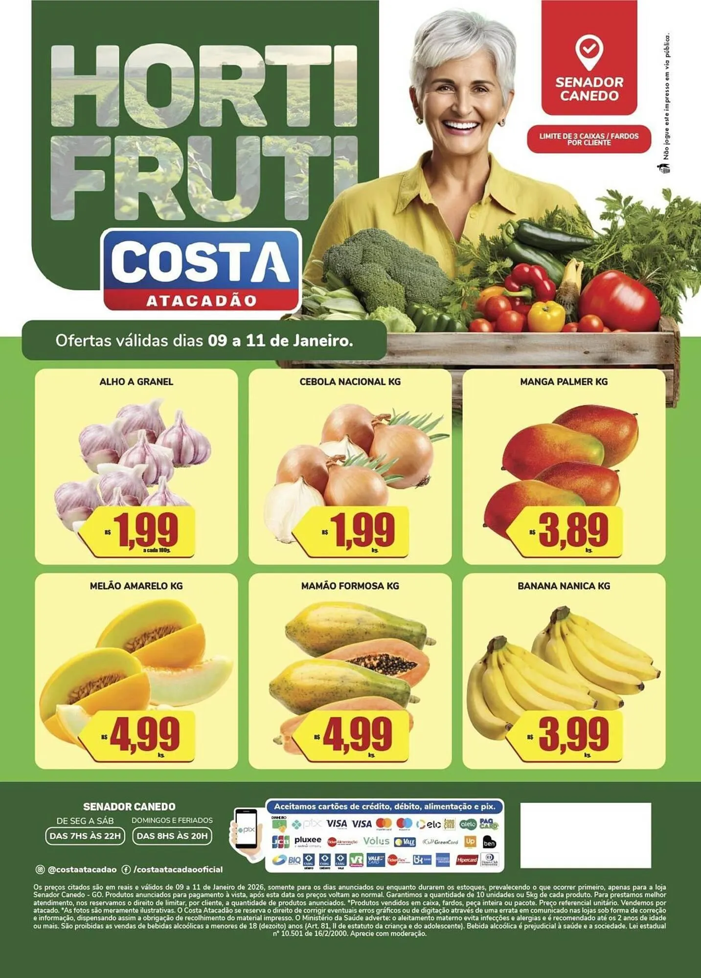 Encarte de Tabloide Costa Atacadão 9 de janeiro até 11 de janeiro 2026 - Pagina 1