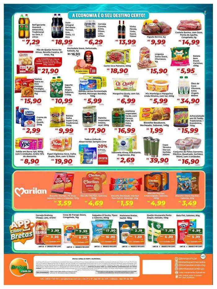 Encarte de Oferta Bretas Supermercados 1 de julho até 4 de julho 2024 - Pagina 2