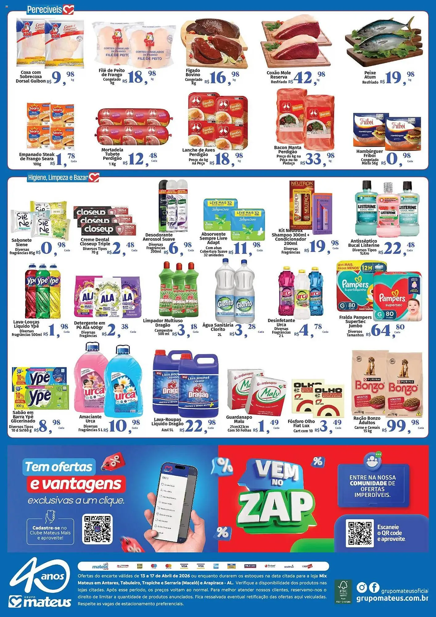 Encarte de Catálogo Supermercados Mateus 13 de abril até 17 de abril 2026 - Pagina 2