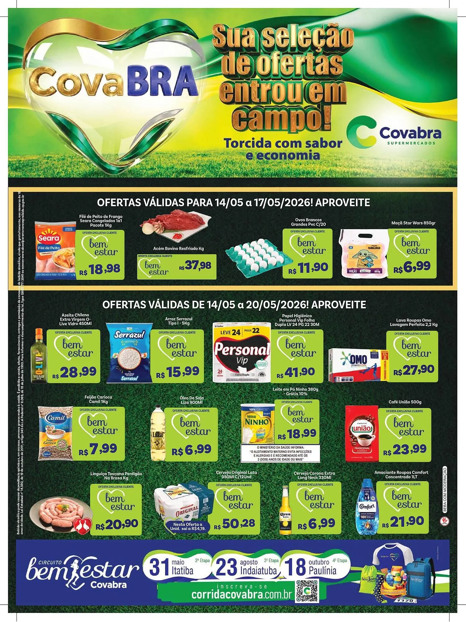 Encarte de Catálogo Covabra Supermercados 14 de maio até 20 de maio 2026 - Pagina 1