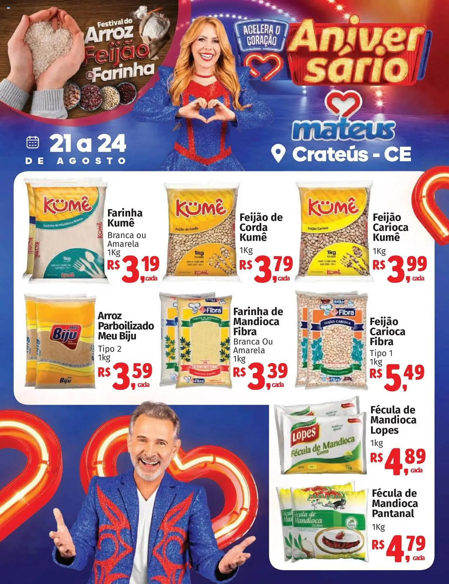 Encarte de Catálogo Supermercados Mateus 21 de agosto até 24 de agosto 2025 - Pagina 1