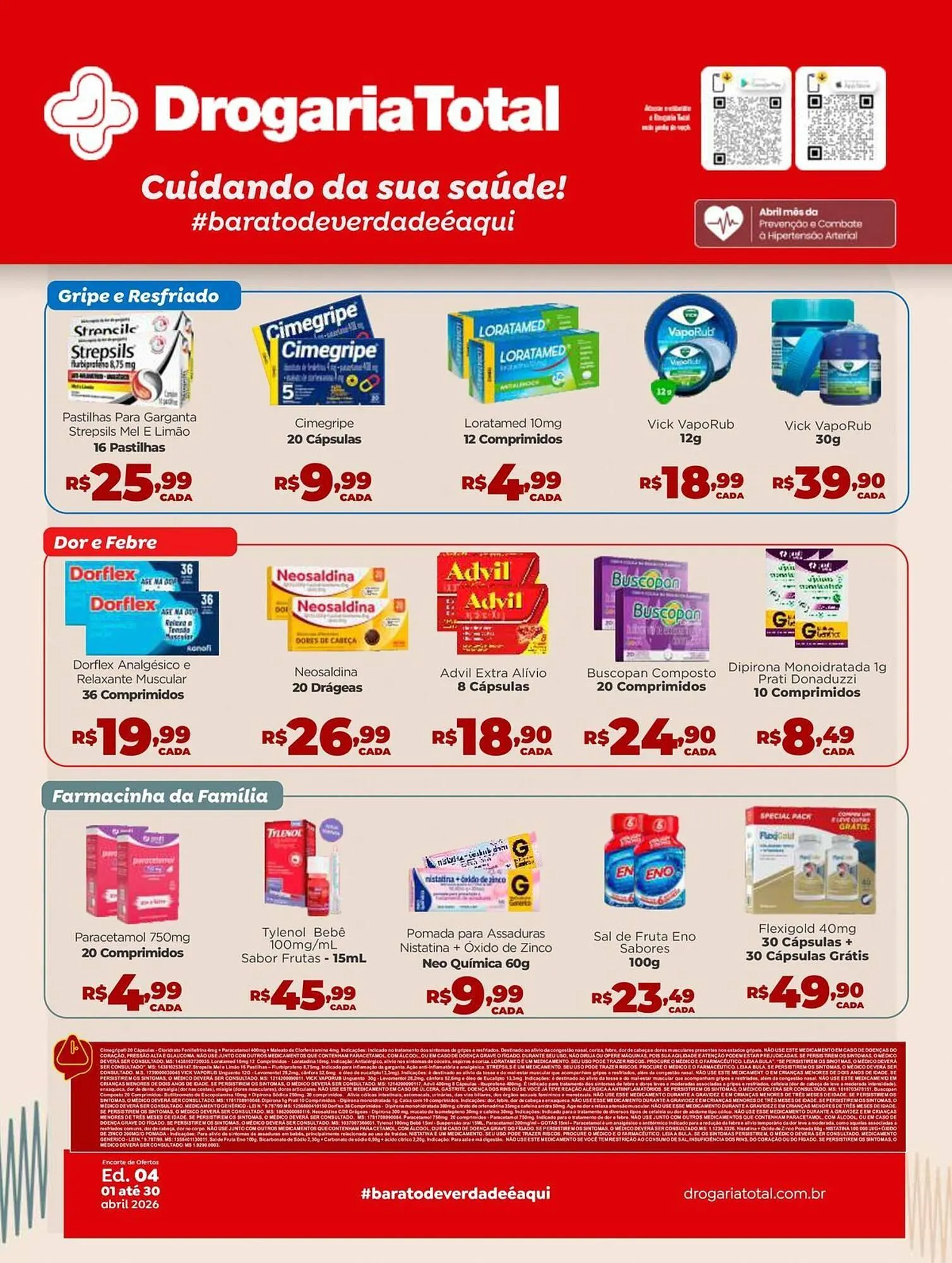 Encarte de Catálogo Drogaria Total 1 de abril até 30 de abril 2026 - Pagina 1