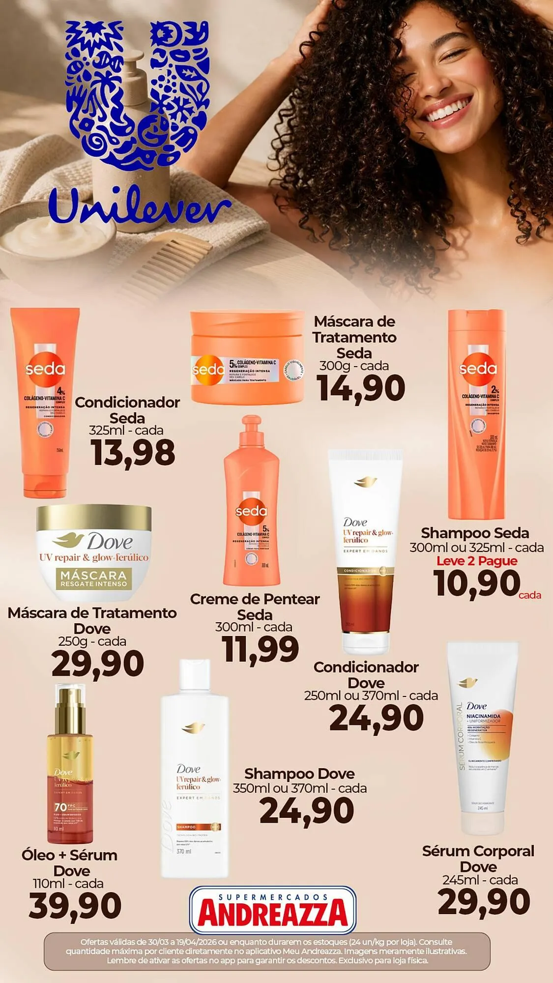 Encarte de Catálogo Supermercados Andreazza 30 de março até 19 de abril 2026 - Pagina 1