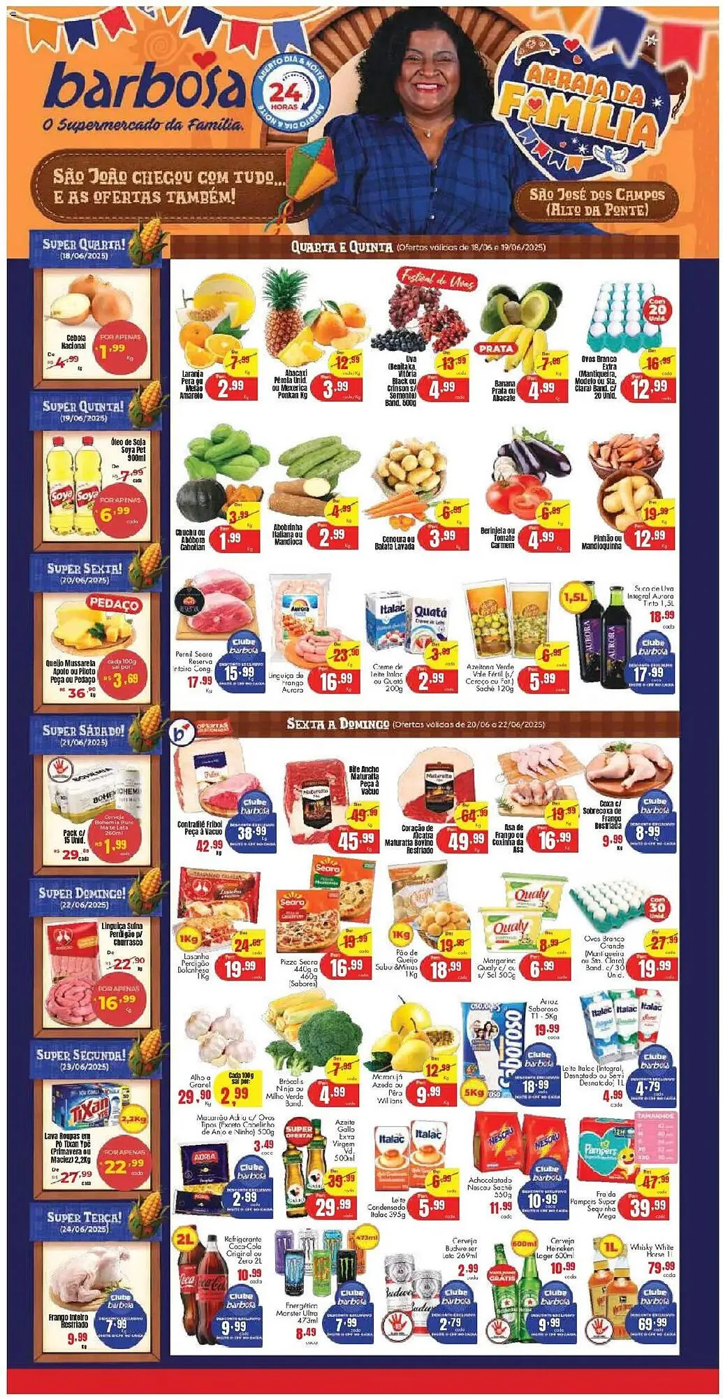Encarte de Catálogo Barbosa Supermercados 18 de junho até 25 de junho 2025 - Pagina 1