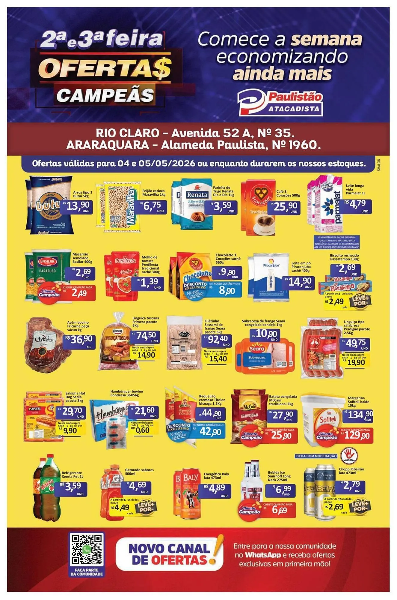 Encarte de Catálogo Paulistão Supermercados 4 de maio até 5 de maio 2026 - Pagina 1