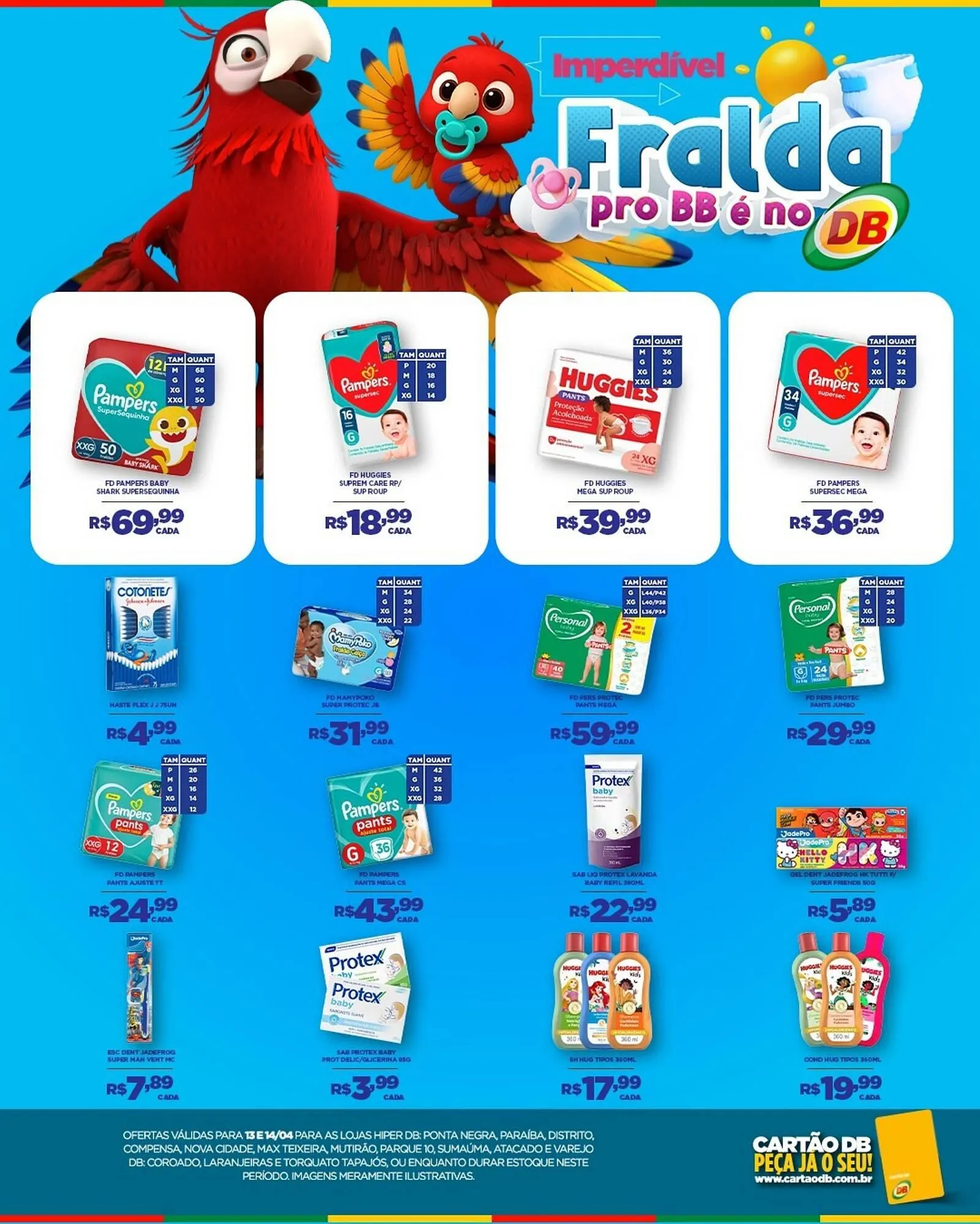 Encarte de Catálogo DB Supermercados 13 de abril até 14 de abril 2026 - Pagina 1