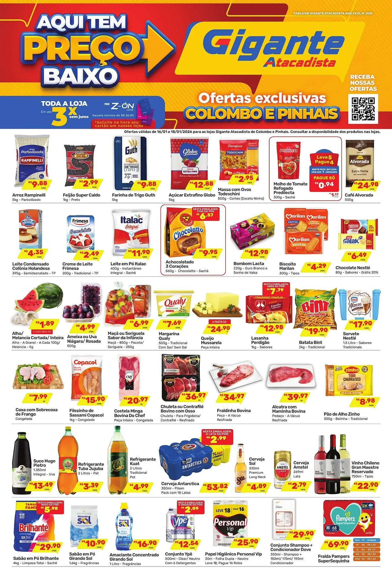 Encarte de Encarte Gigante Atacadista 16 de janeiro até 18 de janeiro 2026 - Pagina 1