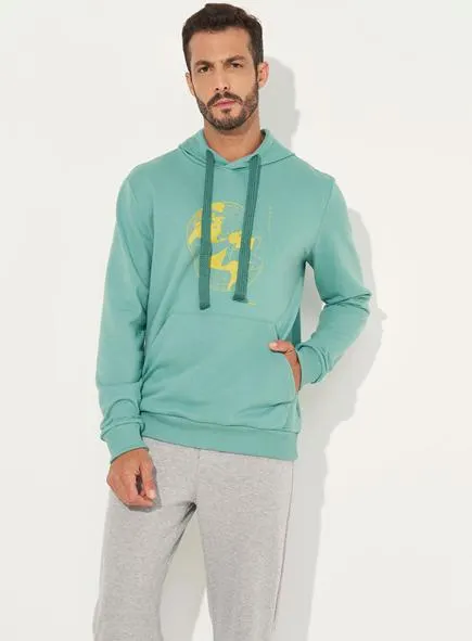 Blusão Moletom Com Capuz Open Planet