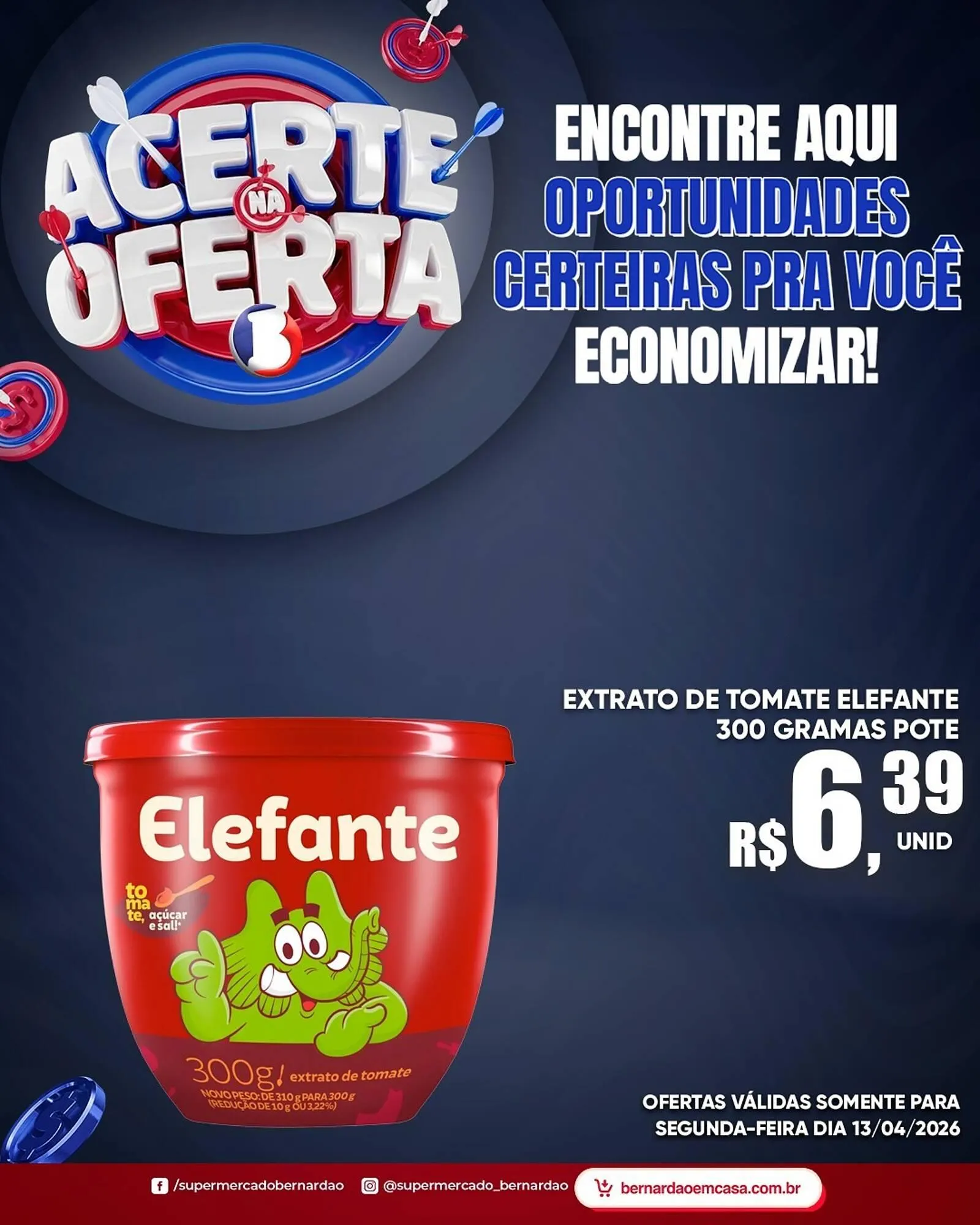 Encarte de Catálogo Supermercado Bernardão 13 de abril até 13 de abril 2026 - Pagina 1