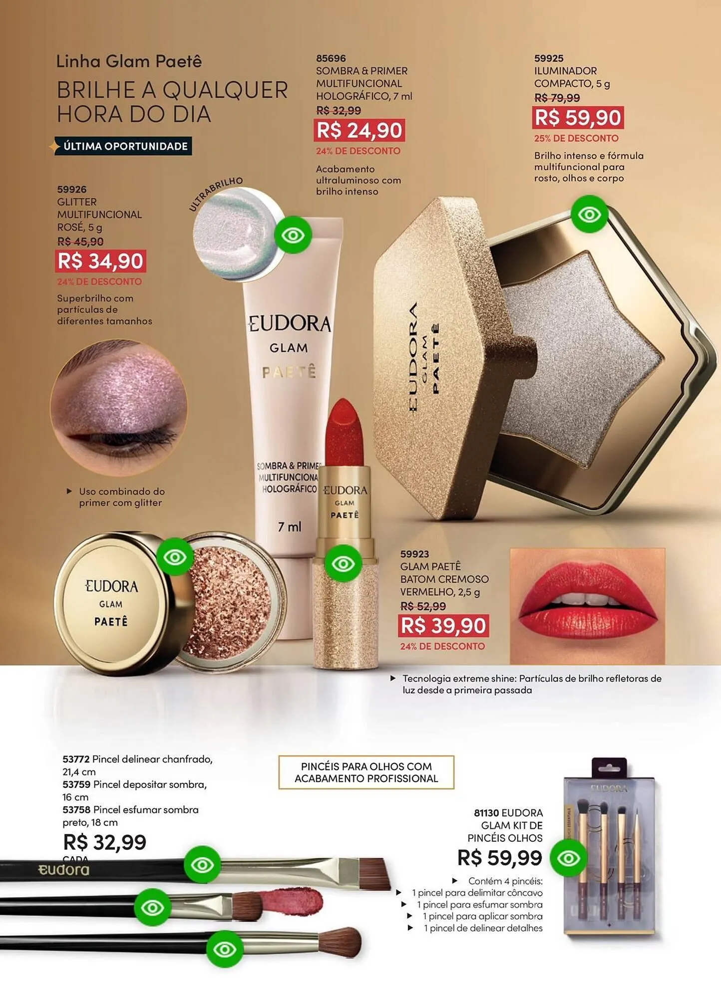 Encarte de Catálogo Eudora 23 de abril até 30 de junho 2025 - Pagina 58