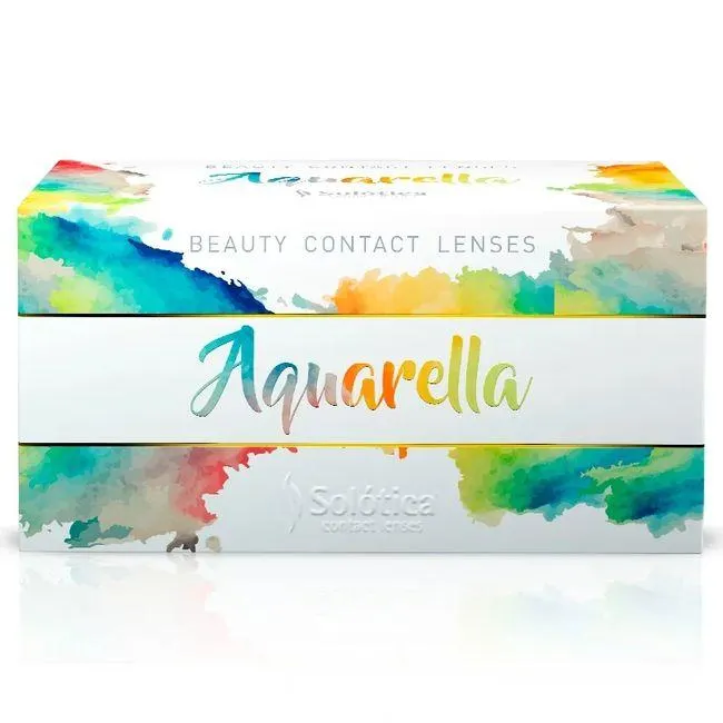Lentes de Contato Aquarella Cor Beleza Gray 1 Par
