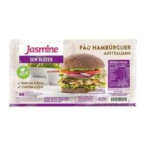Pão de Hambúrguer Australiano Sem Glúten Jasmine 300g