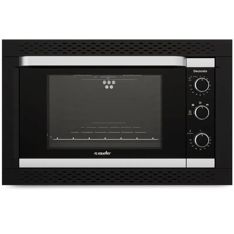 Forno Elétrico de Embutir Decorato Preto 44 Litros Preto / 220V