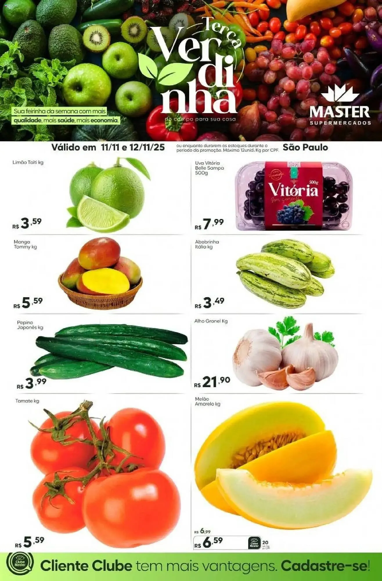 Encarte de Folheto Master Supermercados 11 de novembro até 13 de novembro 2025 - Pagina 1