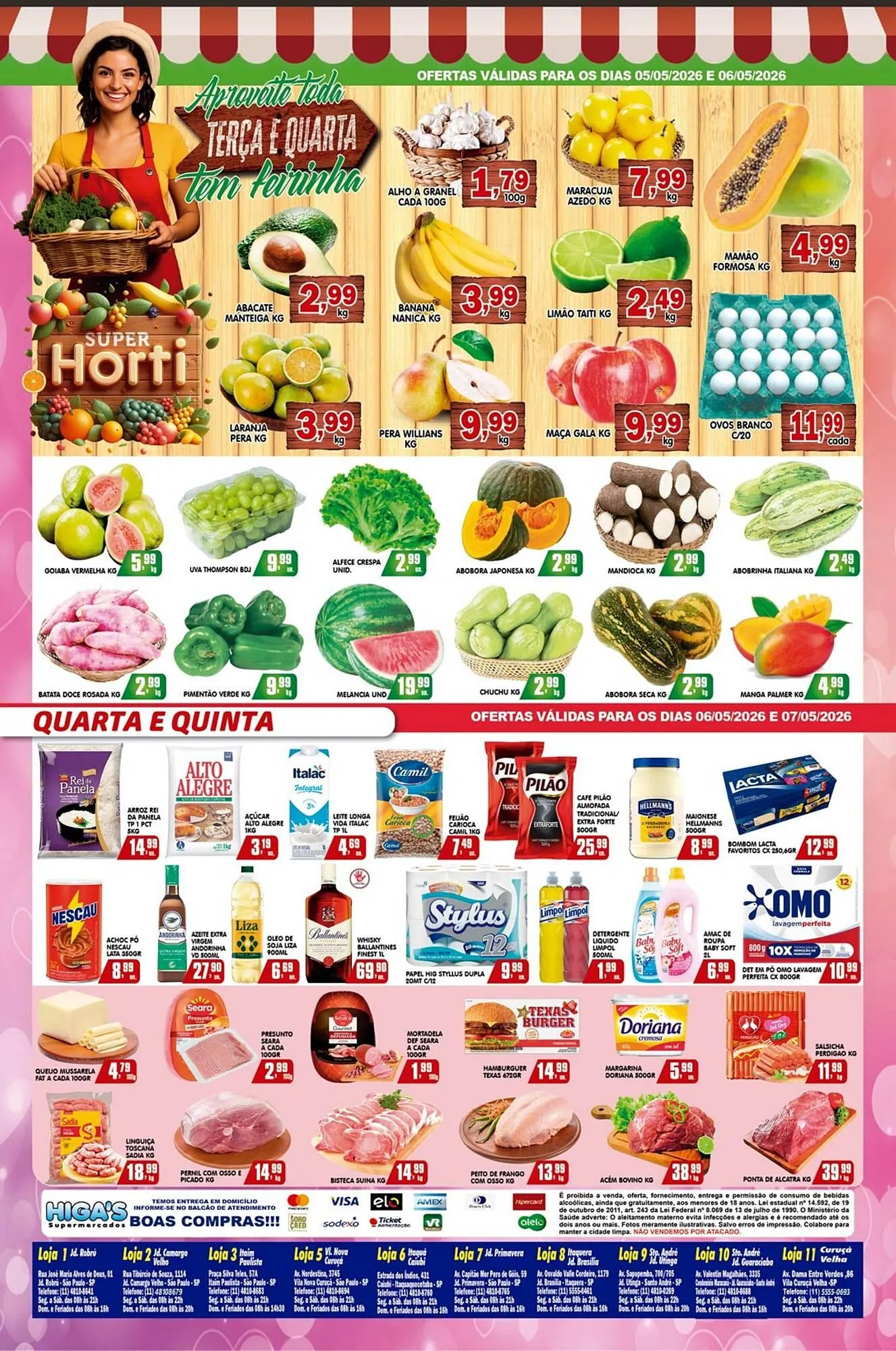 Encarte de Folheto Higa's Supermercado 6 de maio até 12 de maio 2026 - Pagina 3