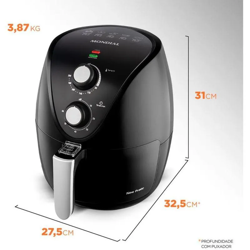 Fritadeira AIR FRYER 3,5L 127V Preta