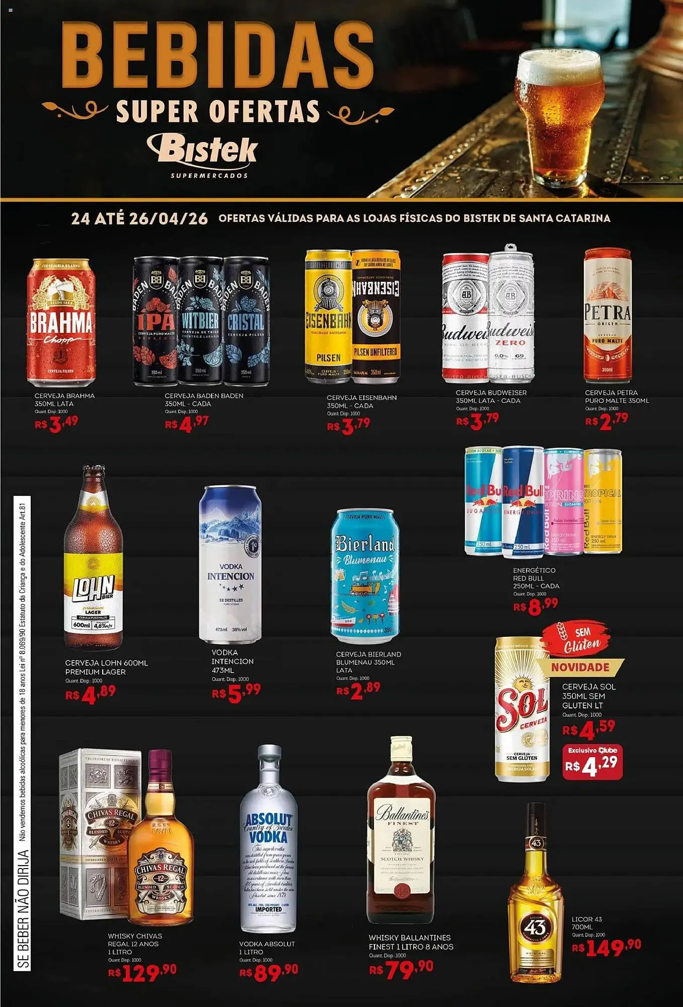 Encarte de Encarte Bistek Supermercados 24 de abril até 26 de abril 2026 - Pagina 1