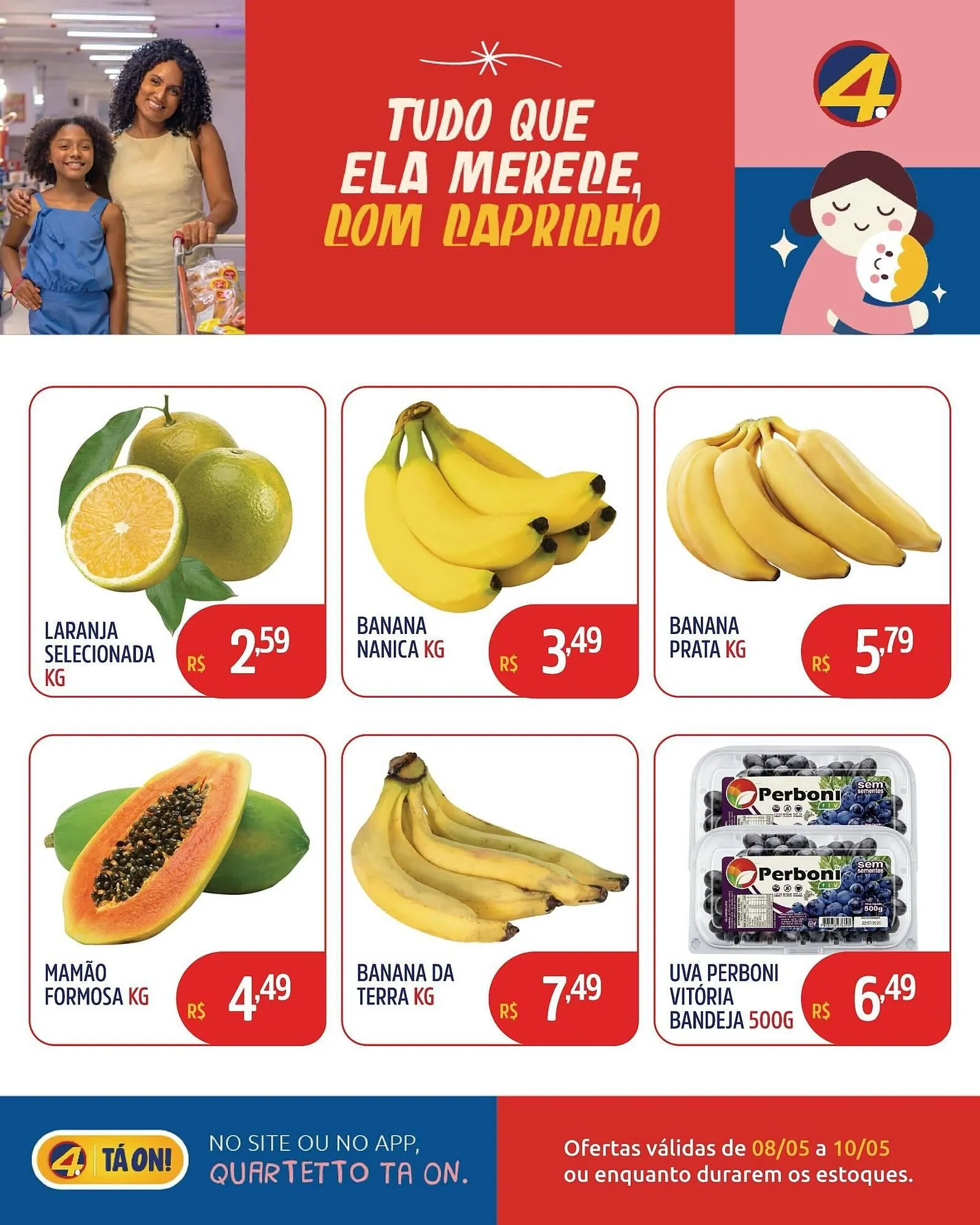 Encarte de Catálogo Quartetto Supermercados 8 de maio até 10 de maio 2026 - Pagina 1
