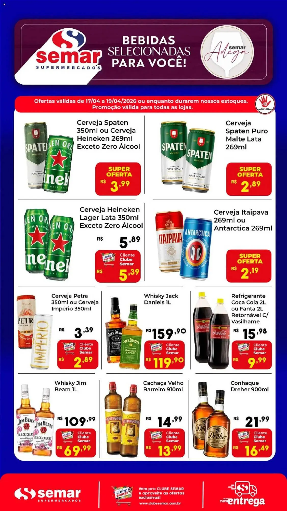 Encarte de Folheto Semar Supermercado 17 de abril até 19 de abril 2026 - Pagina 1