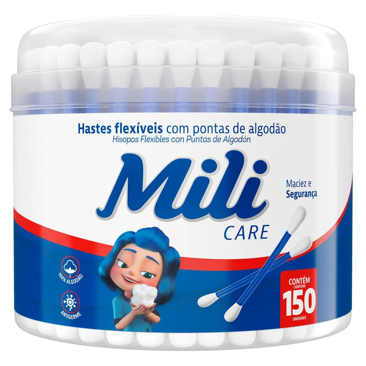 Haste Flexiveis Mili Com 150 Pote