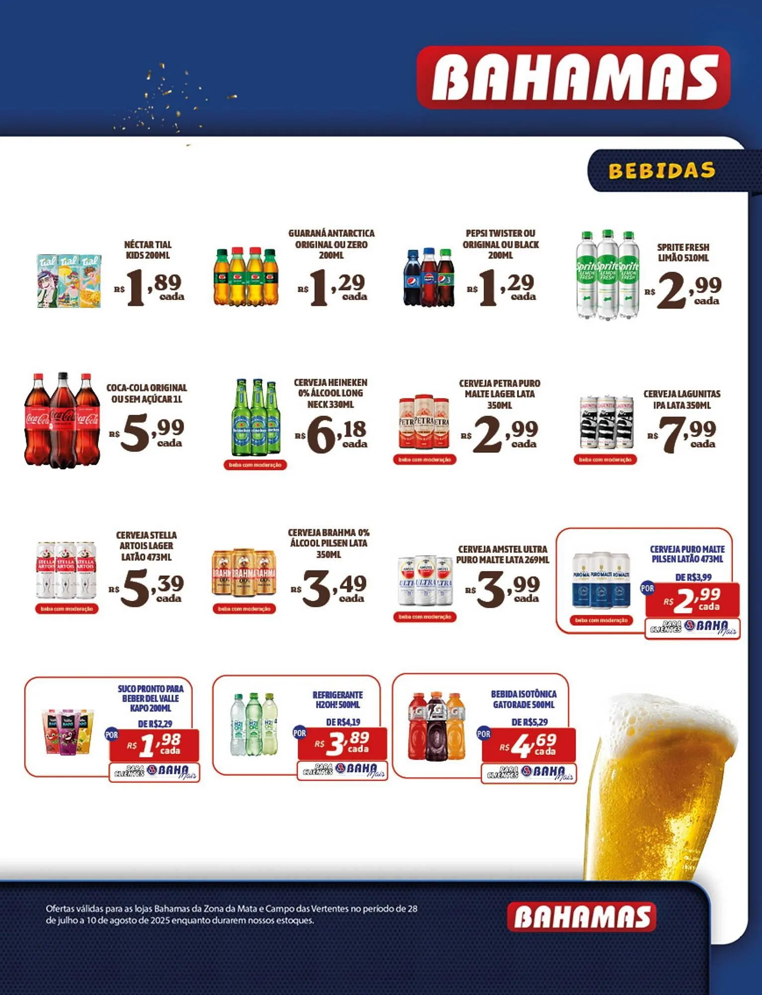 Encarte de Catálogo Bahamas Supermercados 28 de julho até 10 de agosto 2025 - Pagina 9