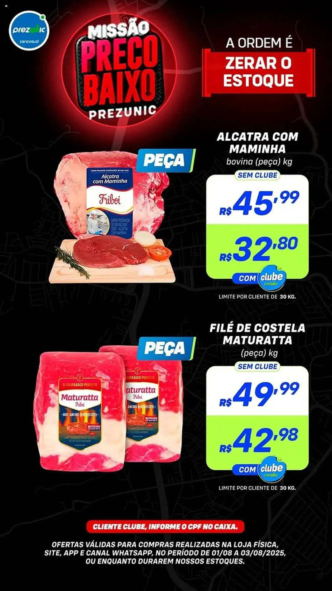 Encarte de Catálogo Prezunic 1 de agosto até 3 de agosto 2025 - Pagina 1
