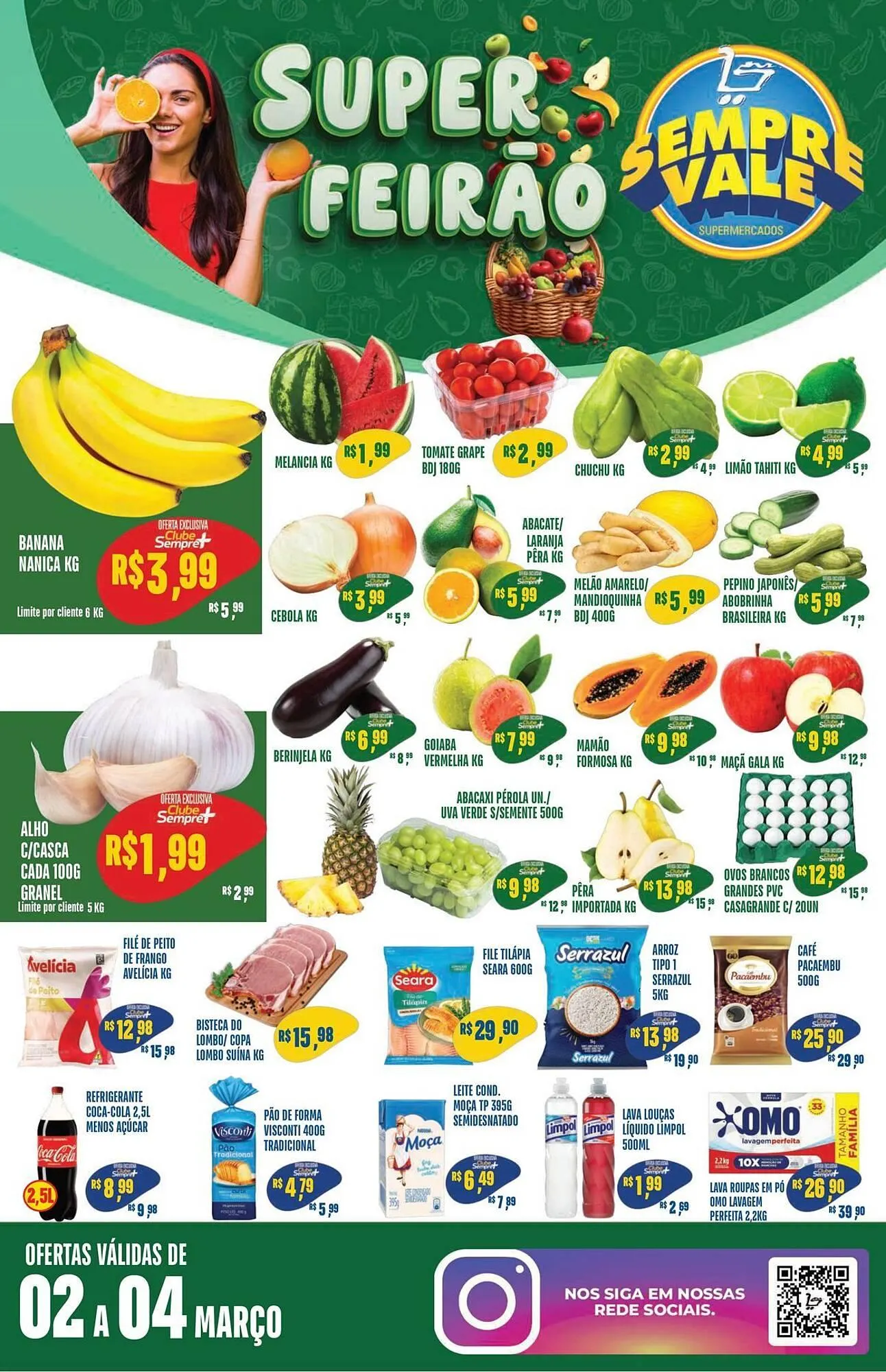 Encarte de Catálogo Sempre Vale Supermercados 2 de março até 4 de março 2026 - Pagina 1
