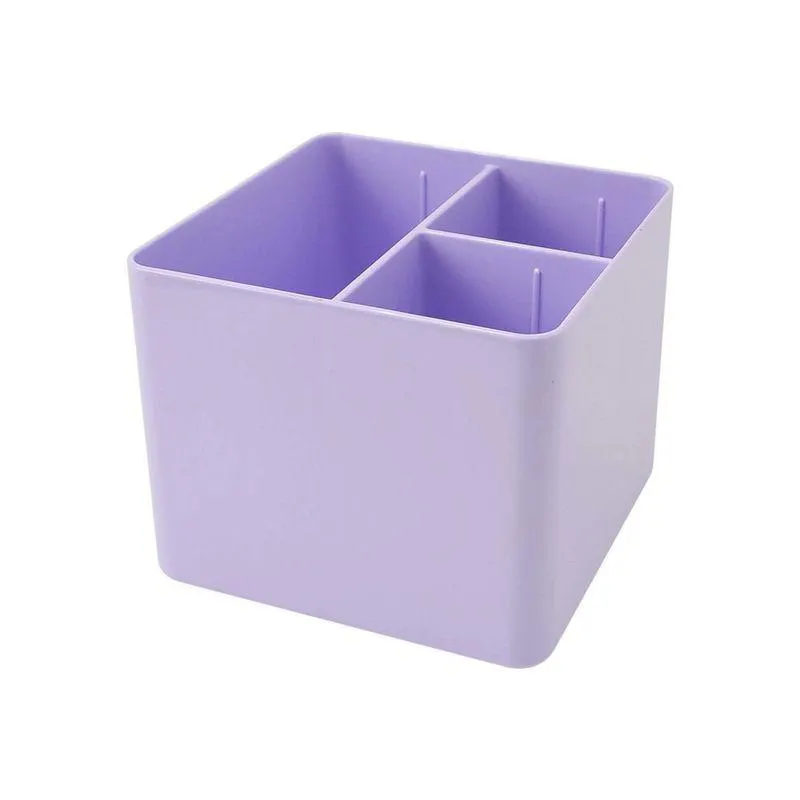 Porta Objetos 3 Divisórias Lilás Pastel - Dello