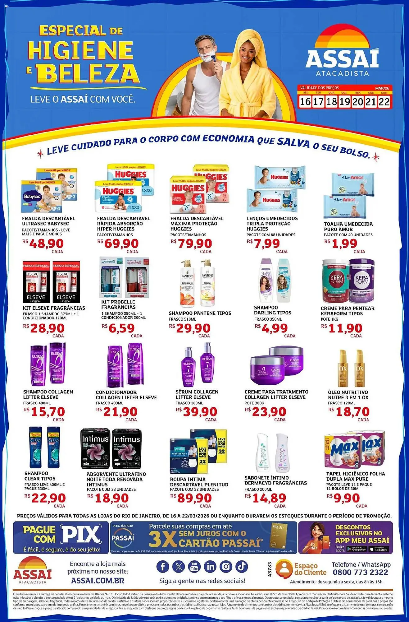 Encarte de Encarte Assaí Atacadista 16 de março até 22 de março 2026 - Pagina 1