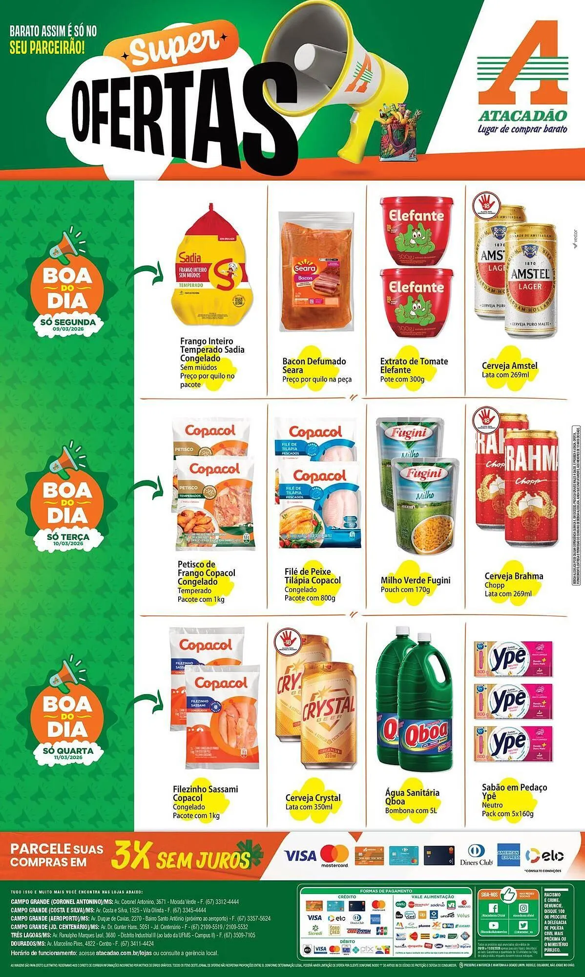 Encarte de Folheto Atacadão 9 de março até 11 de março 2026 - Pagina 1