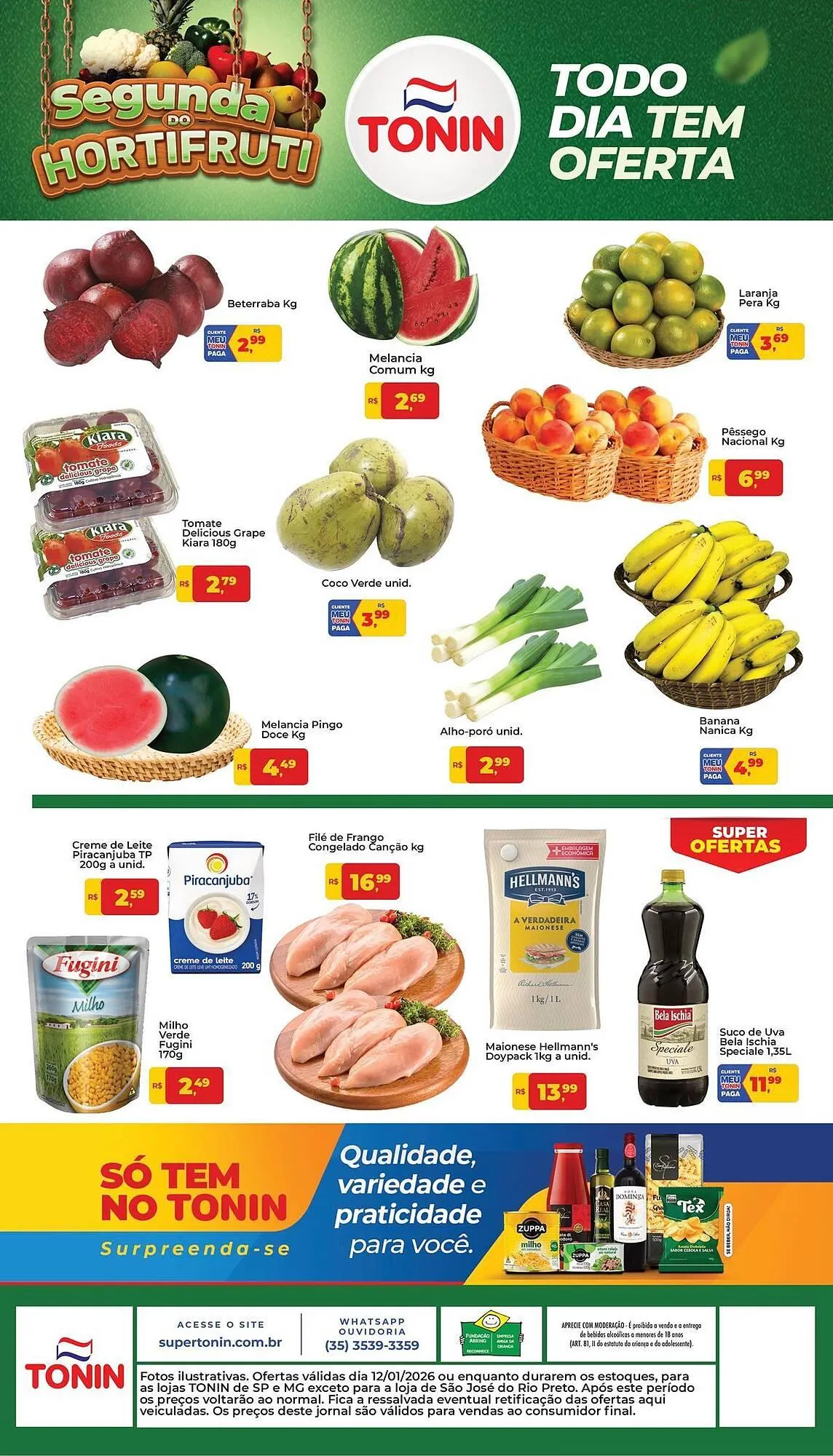 Encarte de Catálogo Tonin Superatacado 12 de janeiro até 12 de janeiro 2026 - Pagina 1