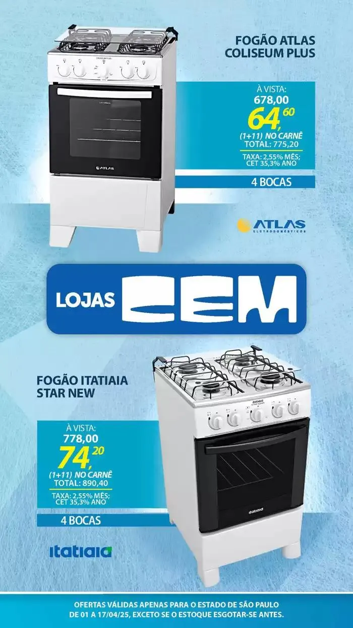 Encarte de Encarte Lojas Cem 3 de abril até 17 de abril 2025 - Pagina 38