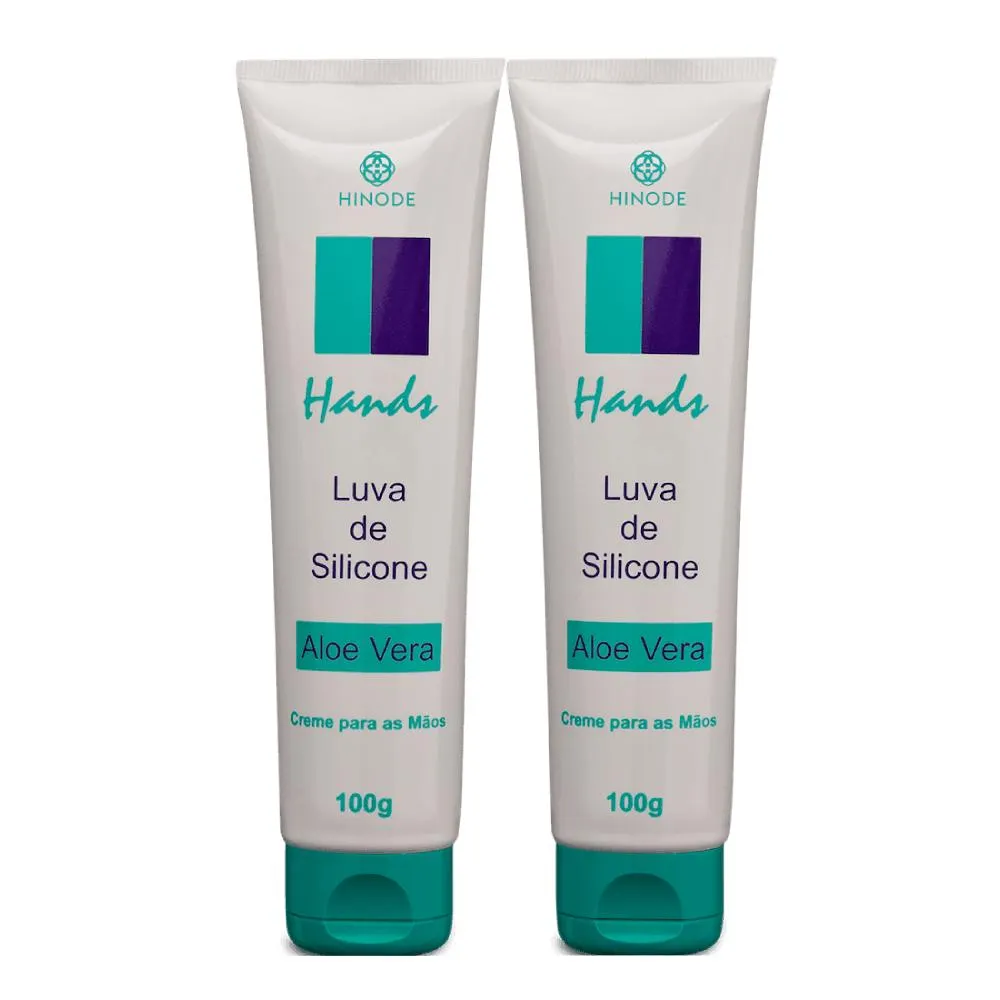 Kit 2 Luvas De Silicone Creme Para As Mãos Hands 100g
