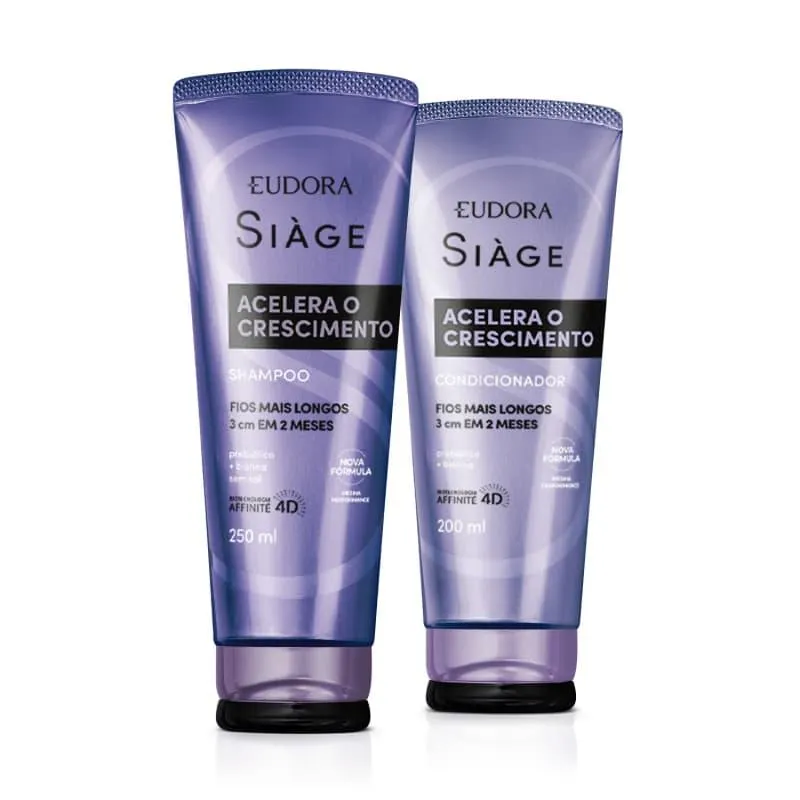 Combo Siàge Acelera o Crescimento: Shampoo 250ml + Condicionador 200ml