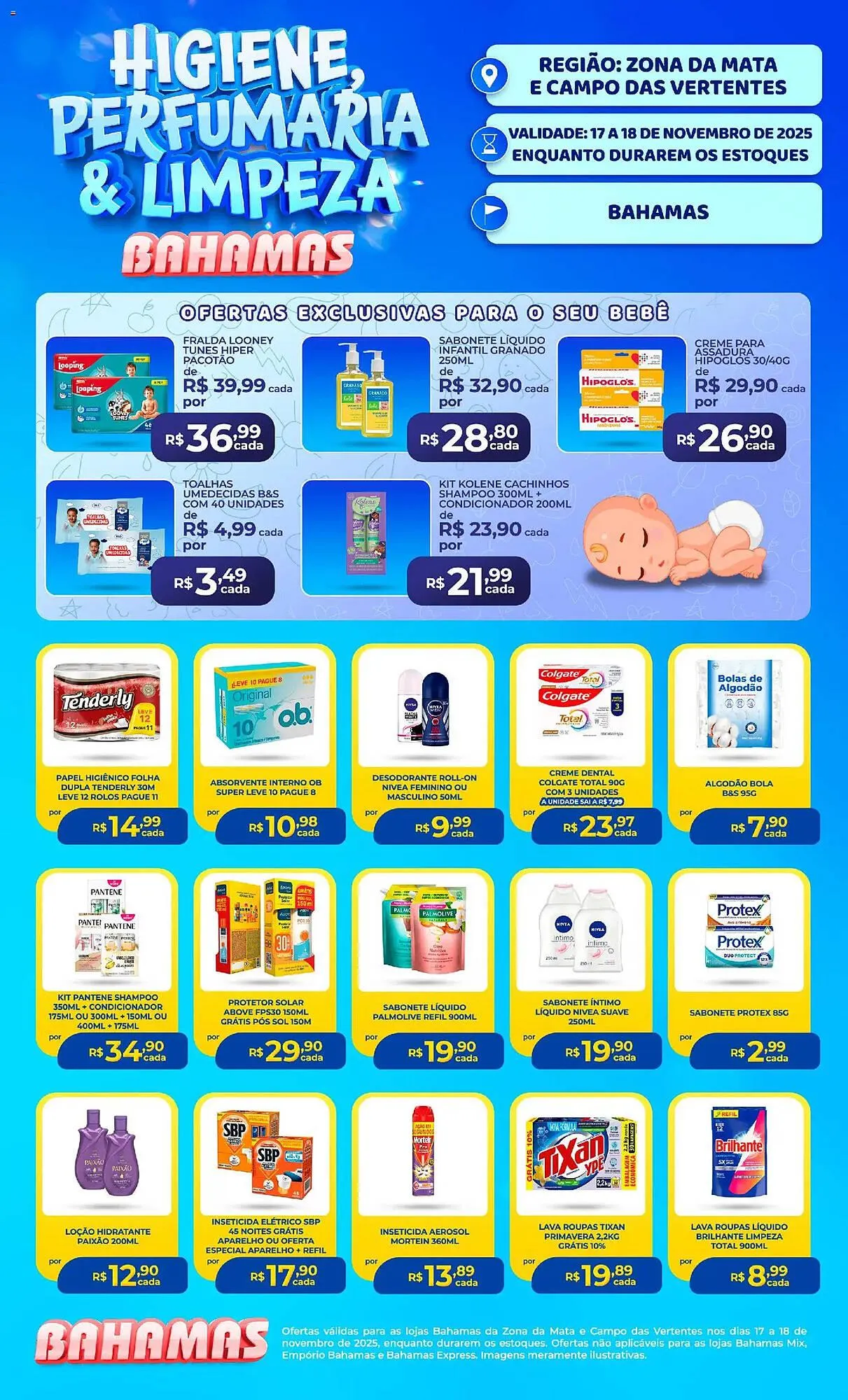 Encarte de Catálogo Bahamas Supermercados 17 de novembro até 18 de novembro 2025 - Pagina 1