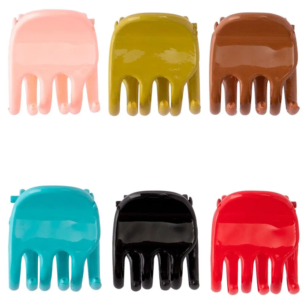 Kit Presilha Cabelo Plástico Cores Sortidas 2 Peças 2x2,5x2,5cm LM2098 - honeyhome