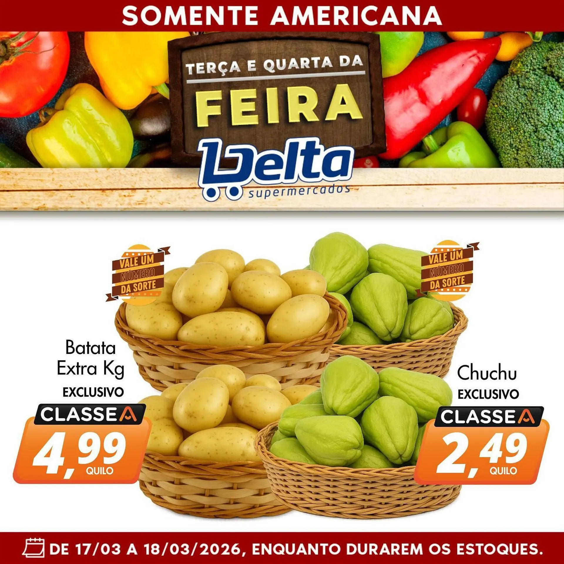 Encarte de Catálogo Delta Supermercados 17 de março até 18 de março 2026 - Pagina 1