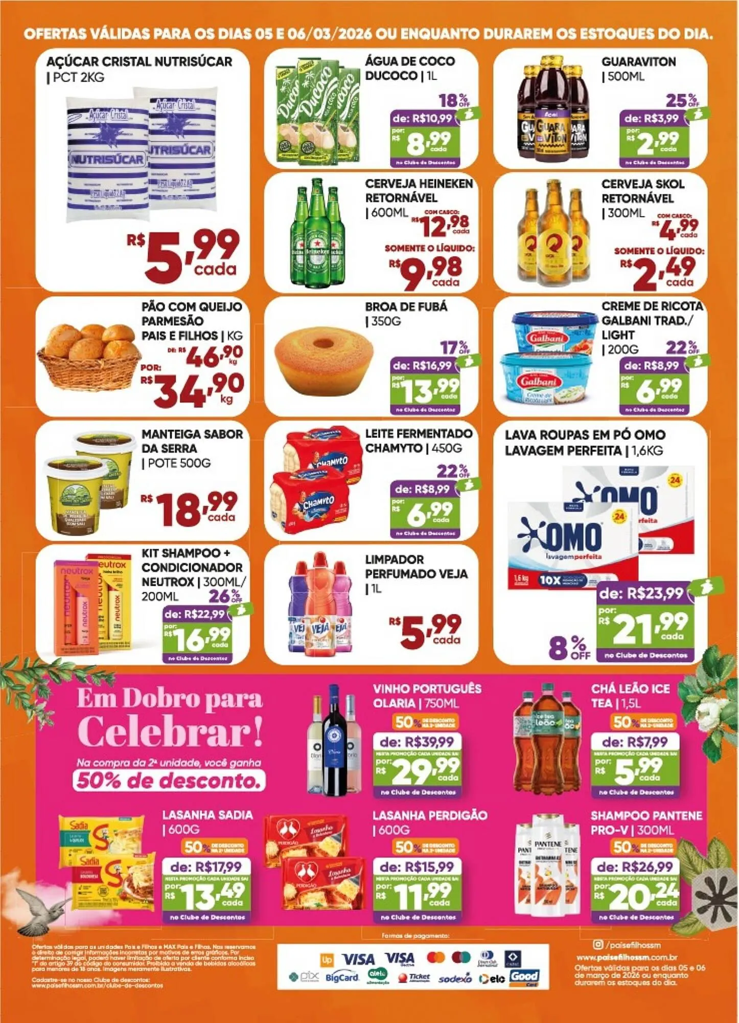 Encarte de Catálogo Pais e Filhos Supermercados 5 de março até 6 de março 2026 - Pagina 2