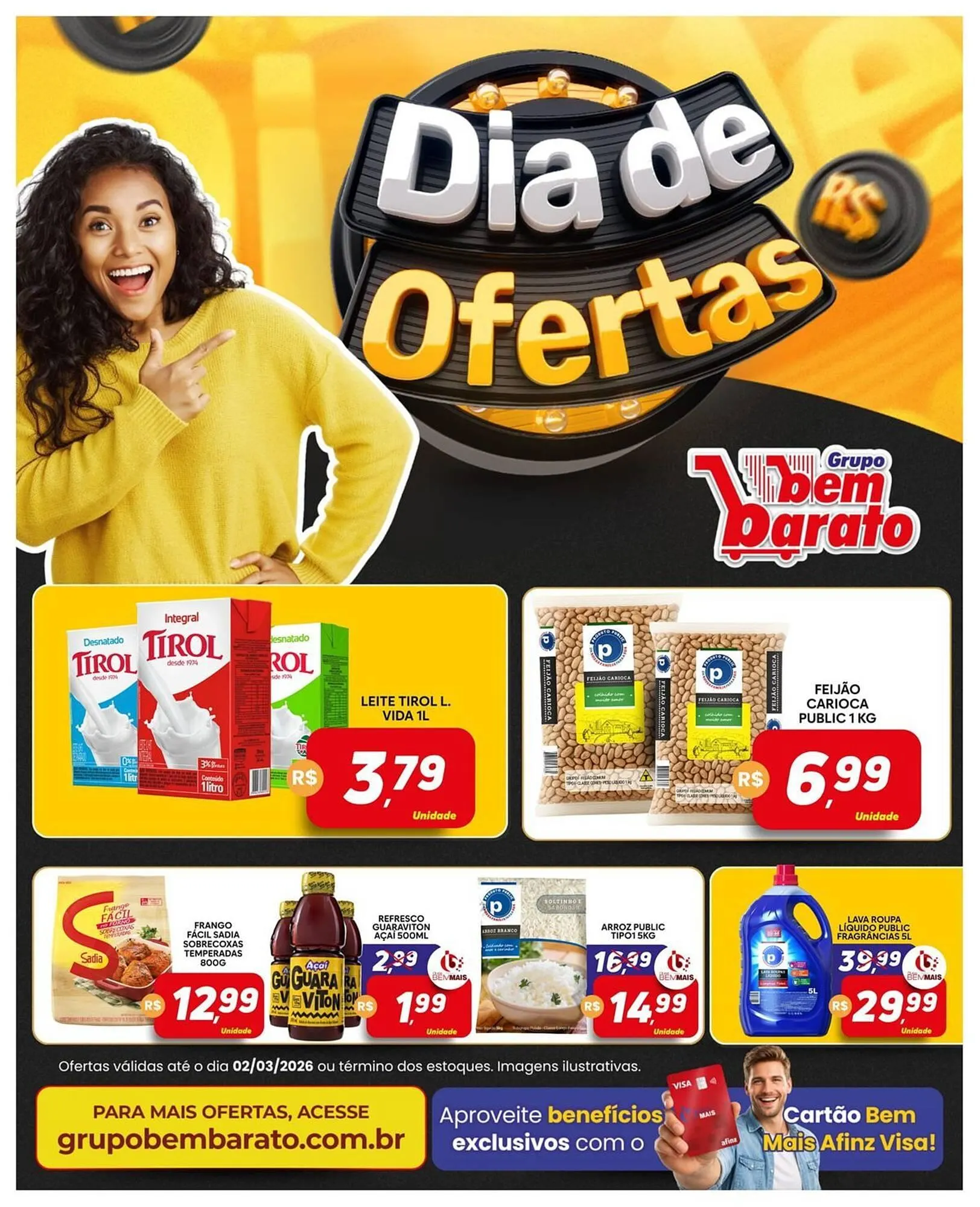 Encarte de Catálogo Supermercado Bem Barato 24 de fevereiro até 2 de março 2026 - Pagina 1
