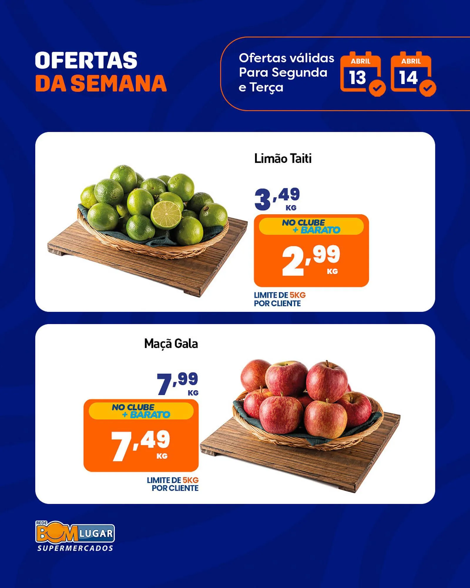 Encarte de Folheto Rede Bom Lugar 13 de abril até 14 de abril 2026 - Pagina 1