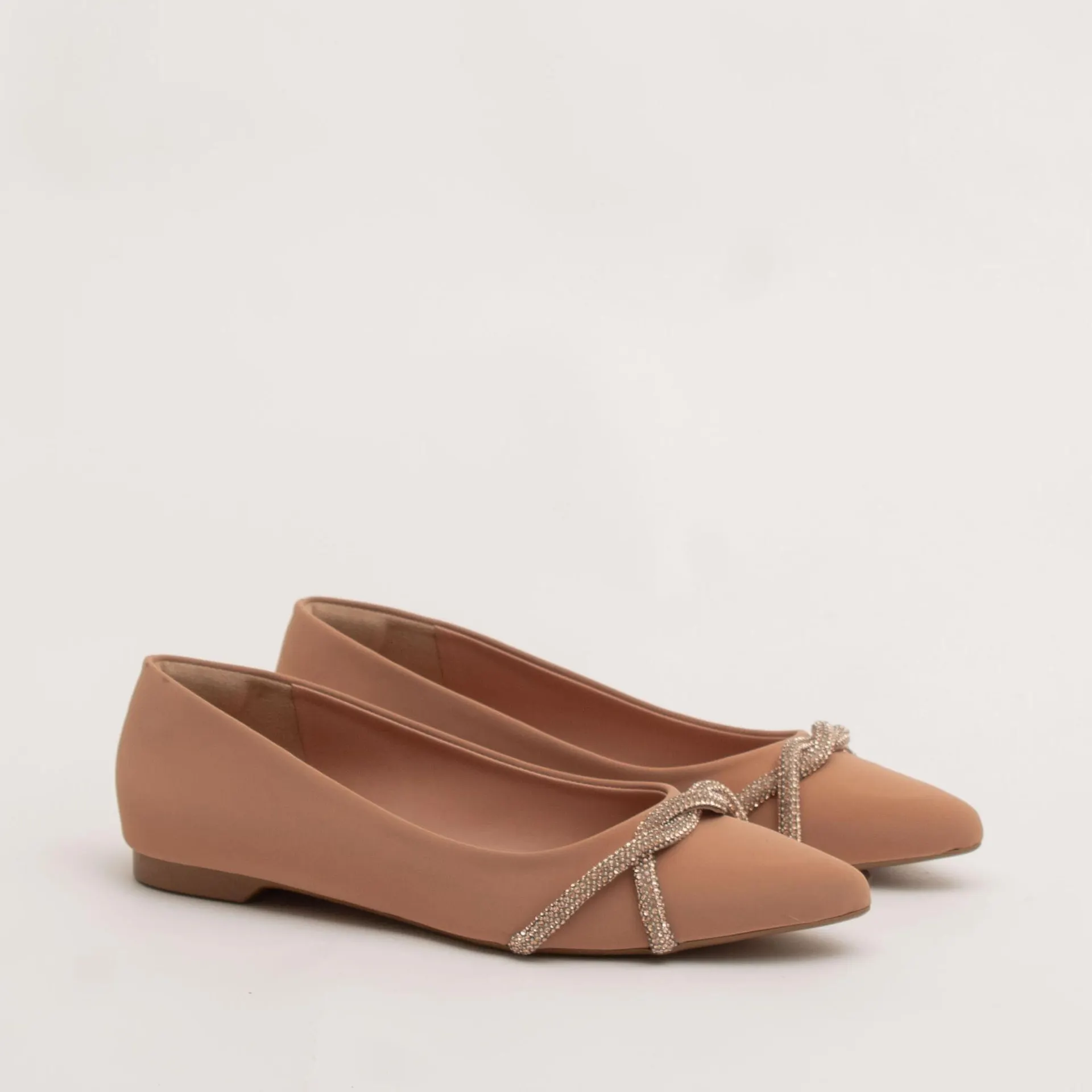 Sapatilha com strass trançado - ROSADO