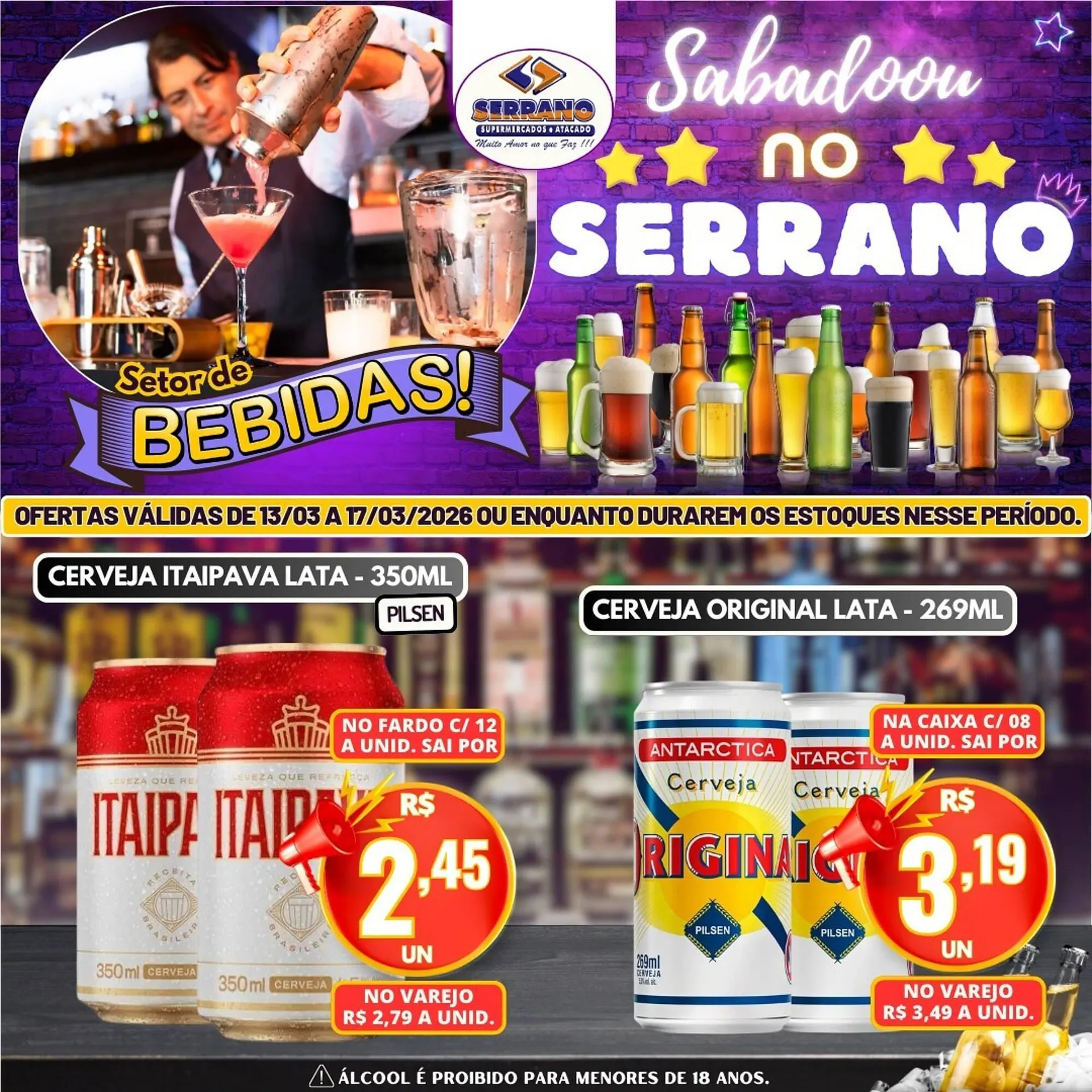 Encarte de Catálogo Serrano Supermercado 14 de março até 17 de março 2026 - Pagina 1